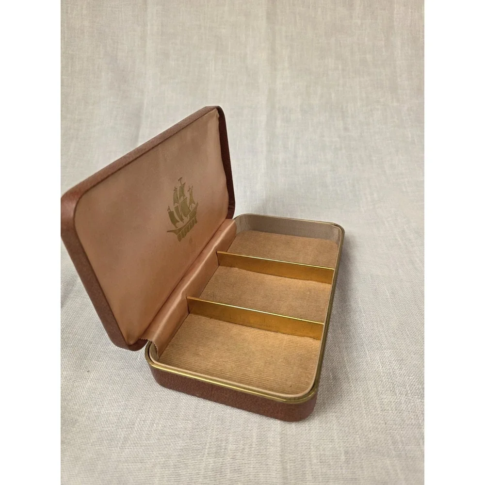 Vintage 3 Compartment Jewelry Box by Farrington Genuine Texol Travel MCM 60s